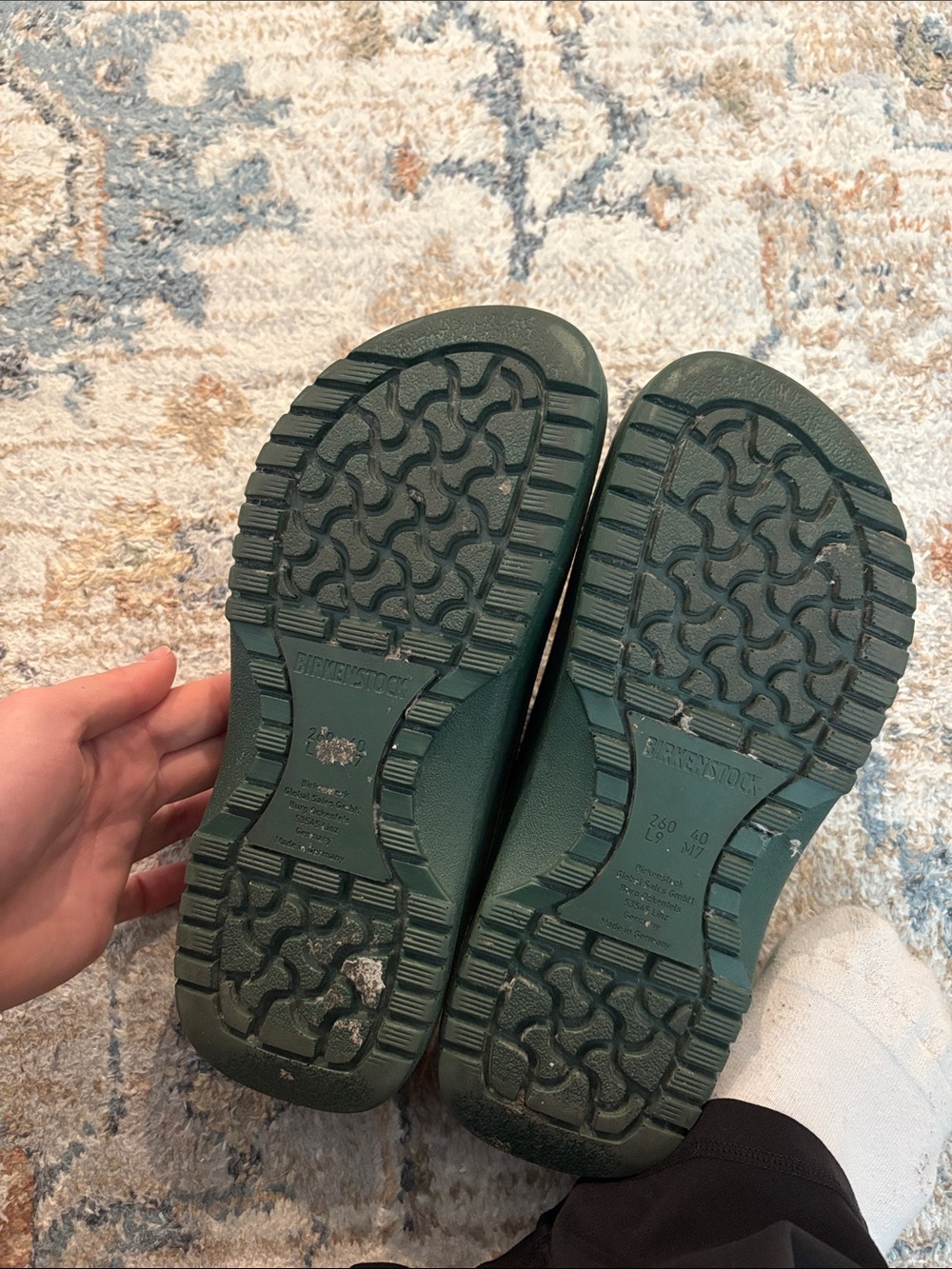 Birkenstock Women's Dark Green Slip-On Clogs - Picture 3 of 3